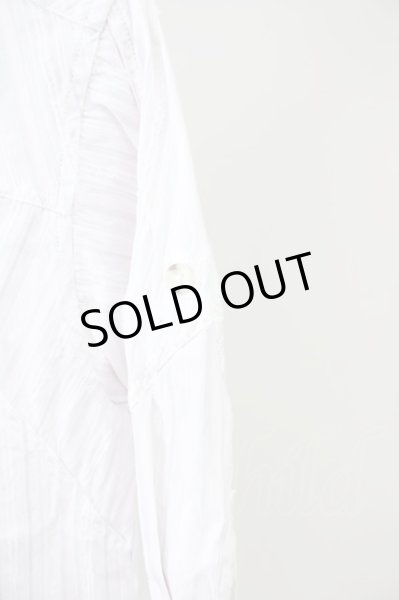 画像4: TORNADO MART / ストライプパッチワーク七分袖シャツ   T-24-09-11-023-TO-sh-YM-ZT075 (4)