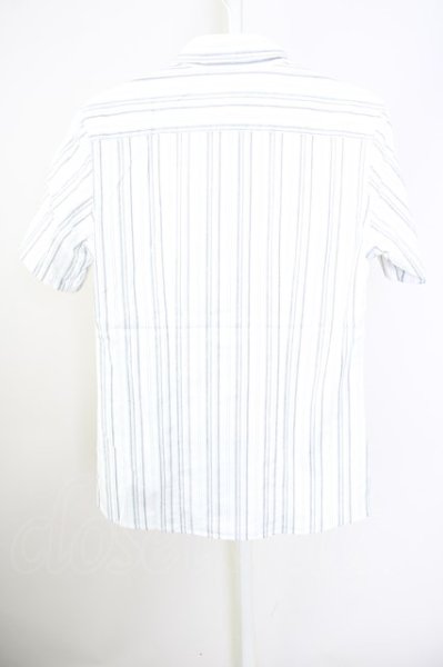 画像2: TORNADO MART / グリッターストライプ半袖シャツ M ホワイト T-24-09-11-025-TO-sh-YM-ZT075 (2)