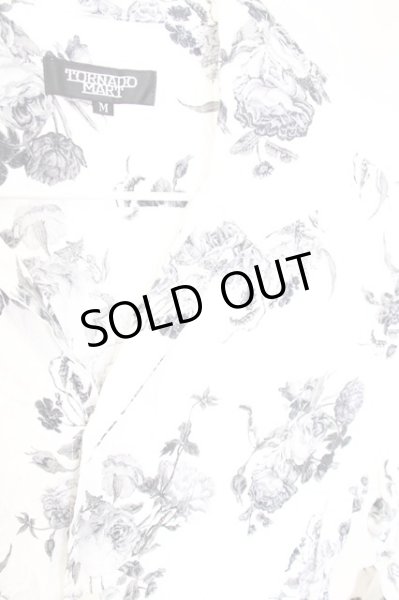 画像3: TORNADO MART / フラワージャガード六部袖シャツ M ホワイト T-24-09-11-026-TO-sh-YM-ZT075 (3)