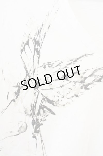 画像3: TORNADO MART / バタフライプリントVネックTシャツ M ホワイト T-24-09-11-004-TO-ts-YM-ZT (3)