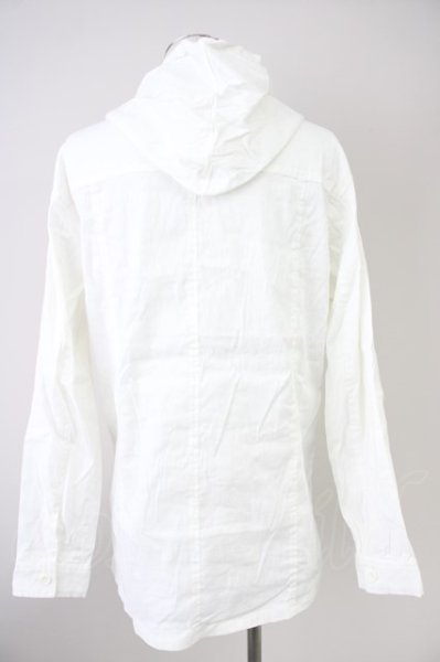 画像2: TORNADO MART / レースアップ麻シャツパーカー L ホワイト T-24-09-11-030-TO-to-YM-ZT075 (2)