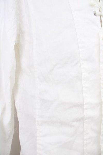 画像6: TORNADO MART / レースアップ麻シャツパーカー L ホワイト T-24-09-11-030-TO-to-YM-ZT075 (6)