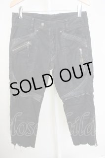14th Addiction レザー 装飾 zip クロップド カーゴパンツ 14th ADDICTION - メンズクローゼットチャイルド