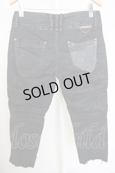 画像2: 14th Addiction / コーンティングクロップドパンツ 2 ブラック T-24-09-11-035-14-pa-YM-ZT (2)