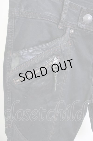 画像4: 14th Addiction / コーンティングクロップドパンツ 2 ブラック T-24-09-11-035-14-pa-YM-ZT (4)