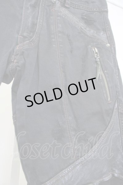 画像6: 14th Addiction / コーンティングクロップドパンツ 2 ブラック T-24-09-11-035-14-pa-YM-ZT (6)