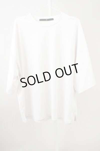 画像1: NO ID. / ドロップショルダードレープBIG Tシャツ ONE ホワイト T-24-09-11-007-NO-ts-YM-ZT061 (1)