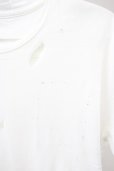 画像3: 【WINTERセール】DIET BUTCHER SLIM SKIN / ダメージパッチTシャツ  ホワイト T-24-09-11-008-DI-ts-YM-ZT061