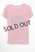 MIDAS / Sadieコラボ　フレームクロスプリントTシャツ 2 レッド T-24-09-11-012-MI-sh-YM-ZT