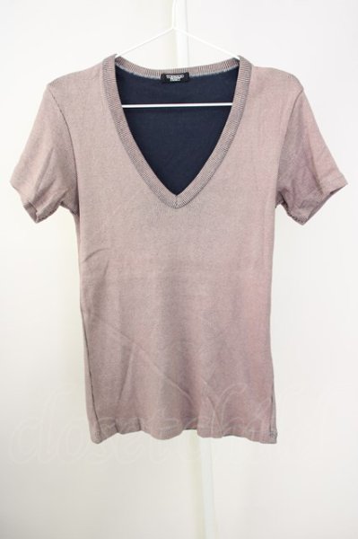 画像1: TORNADO MART / フライステレコVネックTシャツ  ピンク(アース) T-24-09-11-013-TO-ts-YM-ZT061 (1)