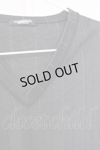 画像3: TORNADO MART / ストライプVネックTシャツ  グレー T-24-09-11-016-TO-ts-YM-ZT073 (3)