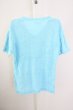 画像2: BUFFALO BOBS / バイオ加工ケーブル柄ニットTシャツ 2 ブルー T-24-09-13-019-BU-ts-YM-ZT165 (2)