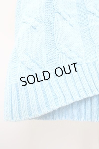 画像5: BUFFALO BOBS / バイオ加工ケーブル柄ニットTシャツ 2 ブルー T-24-09-13-019-BU-ts-YM-ZT165 (5)