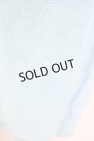 画像6: BUFFALO BOBS / バイオ加工ケーブル柄ニットTシャツ 2 ブルー T-24-09-13-019-BU-ts-YM-ZT165 (6)