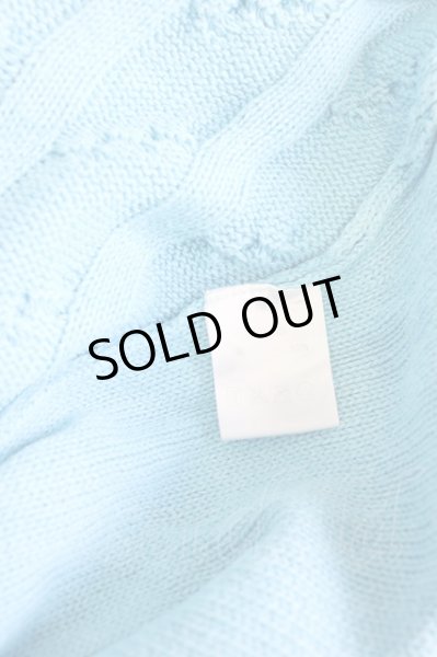 画像7: BUFFALO BOBS / バイオ加工ケーブル柄ニットTシャツ 2 ブルー T-24-09-13-019-BU-ts-YM-ZT165 (7)