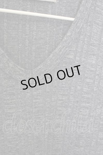 画像4: BUFFALO BOBS / リブVネックTシャツ 2 グレー T-24-09-13-020-BU-ts-YM-ZT165 (4)