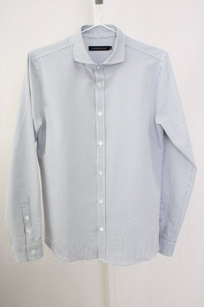 画像1: GOSTAR DE FUGA / ストレッチシアサッカーワイドカラーシャツ 44 グレー T-24-09-13-021-GO-sh-YM-ZT165 (1)