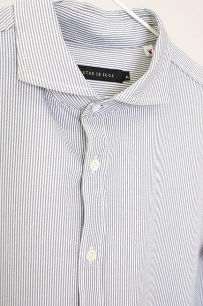 画像3: GOSTAR DE FUGA / ストレッチシアサッカーワイドカラーシャツ 44 グレー T-24-09-13-021-GO-sh-YM-ZT165 (3)