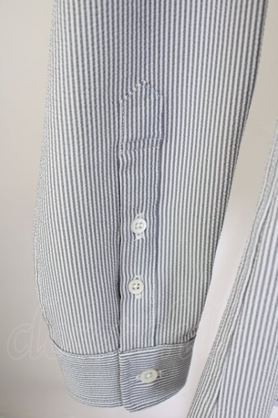 画像4: GOSTAR DE FUGA / ストレッチシアサッカーワイドカラーシャツ 44 グレー T-24-09-13-021-GO-sh-YM-ZT165 (4)