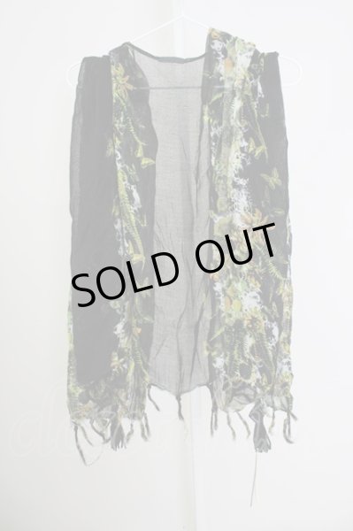 画像2: KMRii / BotanicMagnoliaPoncho/RFL【別注】 W/F ブラック T-24-09-13-028-KM-to-YM-ZT165 (2)