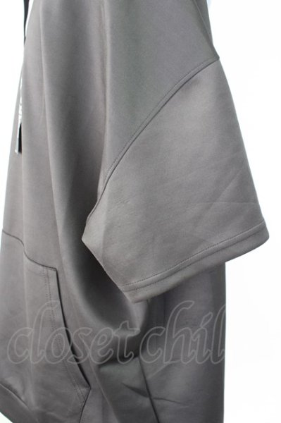 画像3: KMK(KINGLY MASK) / フード切り替え半袖BIGパーカー  ブラックｘブルー T-24-09-13-032-KM-to-YM-ZT165 (3)