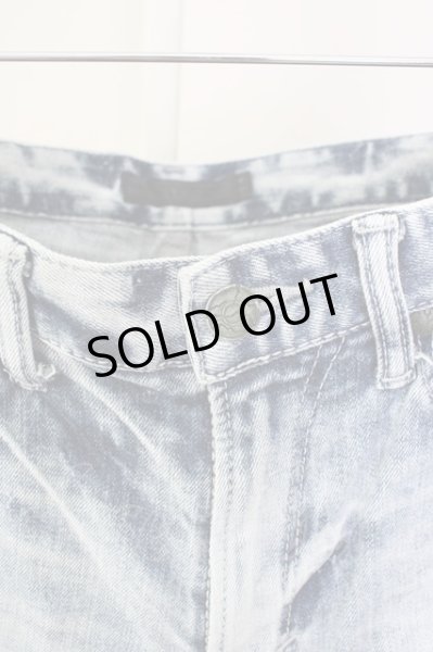 画像3: FUGA / Maleficium クラッシュ加工デニムショートパンツ 44 ライトブルー T-24-09-13-039-FU-pa-YM-ZT (3)