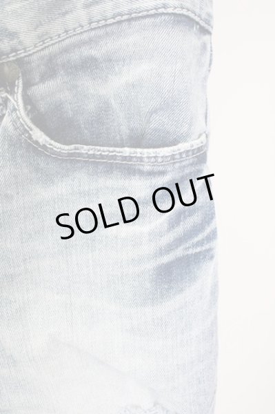 画像5: FUGA / Maleficium クラッシュ加工デニムショートパンツ 44 ライトブルー T-24-09-13-039-FU-pa-YM-ZT (5)