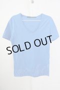 NO ID. / Tシャツ.Vネック 1 ブルー T-24-09-13-016-NO-ts-IG-ZT165