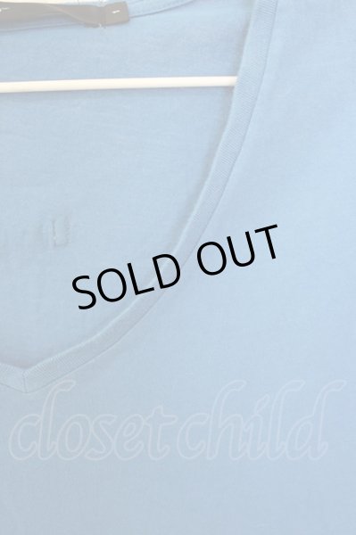 画像3: NO ID. / Tシャツ.Vネック 1 ブルー T-24-09-13-016-NO-ts-IG-ZT165 (3)