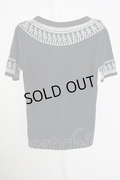 画像2: NO ID. / Tシャツ.エスニック柄 1 ブラック T-24-09-13-017-NO-ts-IG-ZT165 (2)