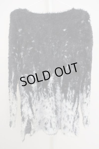 画像2: CIVARIZE / バイカラーフェザーヤーンプルオーバーニット’19AW 44 ブラック T-24-09-24-003-CI-to-YM-ZT375 (2)