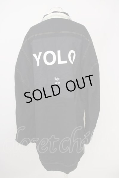 画像2: AFYF（rovtski） / バックパッチ LONG DENIM　Gジャン  ブラック T-24-09-24-008-AF-ou-YM-ZT-M017 (2)