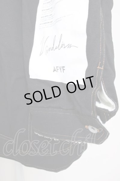 画像3: AFYF（rovtski） / バックパッチ LONG DENIM　Gジャン  ブラック T-24-09-24-008-AF-ou-YM-ZT-M017 (3)