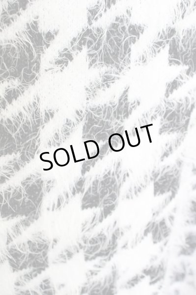 画像5: BUFFALO BOBS / MUKKU-V/HOUNDSTOOTHフェザーモールニット 2-3 ホワイト T-24-09-24-001-BU-to-YM-ZT375 (5)