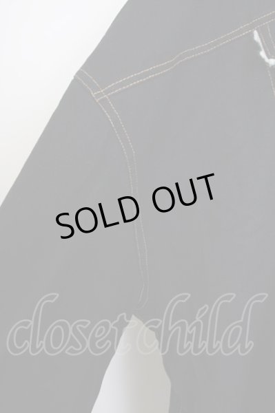 画像7: AFYF（rovtski） / バックパッチ LONG DENIM　Gジャン  ブラック T-24-09-24-008-AF-ou-YM-ZT-M017 (7)