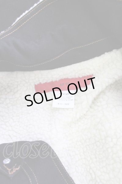 画像12: AFYF（rovtski） / バックパッチ LONG DENIM　Gジャン  ブラック T-24-09-24-008-AF-ou-YM-ZT-M017 (12)