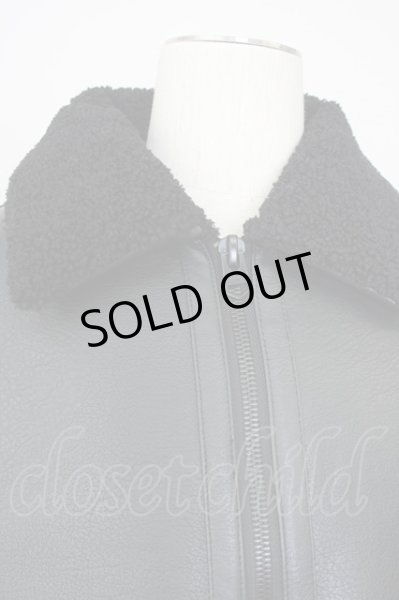 画像4: ZARA / 裏ボアPUシングルライダースブルゾン EU XL ブラック T-24-09-24-010-ZA-ou-YM-ZT-ML002 (4)