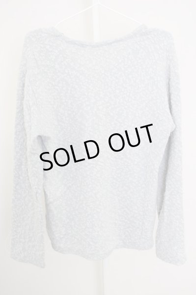 画像2: FranCisT_MOR.K.S. / 立体ジャガードVネックニットソー 3 グレー T-24-09-24-002-Fr-to-YM-ZT375 (2)