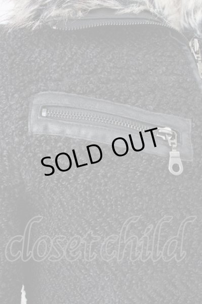 画像5: BUFFALO BOBS / アクリルニットファー襟ブルゾンジャケット 2 ブラック T-24-09-24-012-BU-ja-YM-ZT (5)