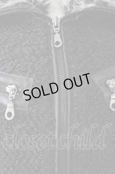 画像8: BUFFALO BOBS / アクリルニットファー襟ブルゾンジャケット 2 ブラック T-24-09-24-012-BU-ja-YM-ZT (8)