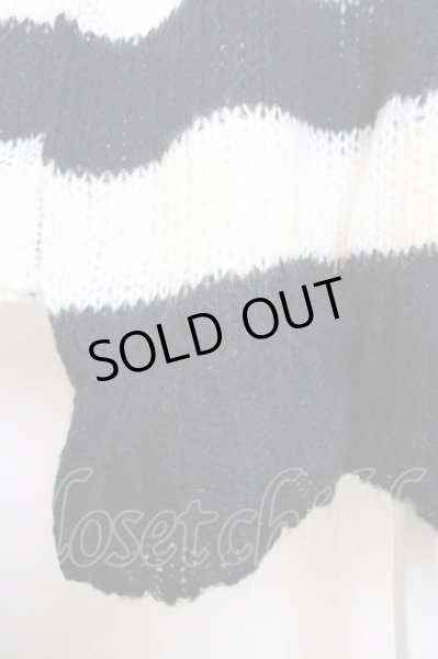 画像5: CIVARIZE / ショルダーZIPボーダーニット F ブラックｘホワイト T-24-09-26-003-CI-to-YM-ZT419 (5)