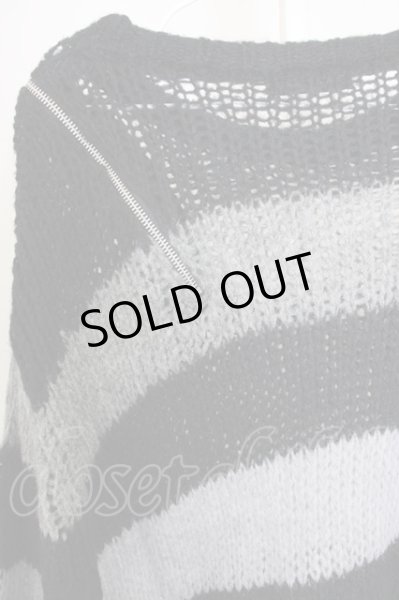 画像7: CIVARIZE / ショルダーZIPボーダーニット F ブラックｘホワイト T-24-09-26-003-CI-to-YM-ZT419 (7)