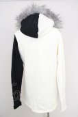 画像2: 【WINTERセール】CIVARIZE / ファー付きヘビーウェイトハイネックパーカー 44 ホワイトｘブラック T-24-09-26-008-CI-ou-YM-ZT-M130 (2)