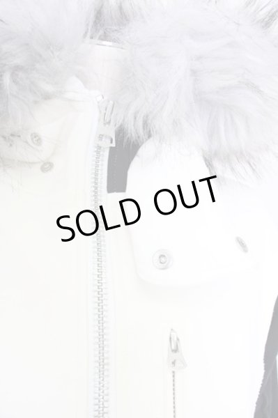 画像5: CIVARIZE / ファー付きヘビーウェイトハイネックパーカー 44 ホワイトｘブラック T-24-09-26-008-CI-ou-YM-ZT-M130 (5)