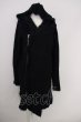 画像1: CIVARIZE / Siege接結フェザーヤーンフード付きニットガウン 44 ブラック T-24-09-26-010-CI-to-YM-ZT468 (1)