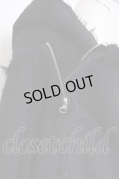 画像5: CIVARIZE / 接結フード付き変形ニットロングパーカー 46 ブラック T-24-09-26-013-CI-ja-YM-ZT465 (5)