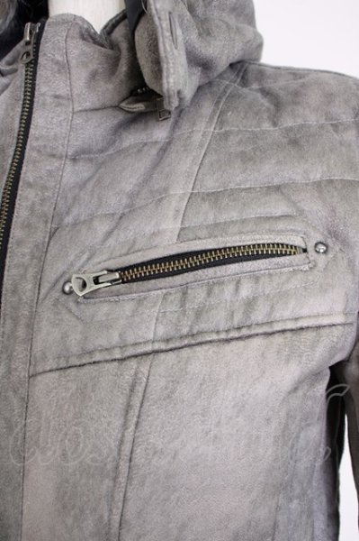 画像6: TORNADO MART / マイクロスエード（ダウン）ジャケット L グレー T-24-10-08-012-TO-ou-YM-ZT-M001 (6)