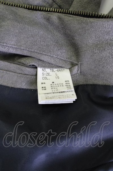 画像9: TORNADO MART / マイクロスエード（ダウン）ジャケット L グレー T-24-10-08-012-TO-ou-YM-ZT-M001 (9)