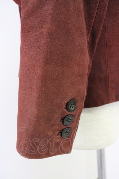 画像3: TORNADO MART / ゴートヌバックノーカラージャケット M ボルドー T-24-10-08-008-TO-ja-YM-ZT178 (3)