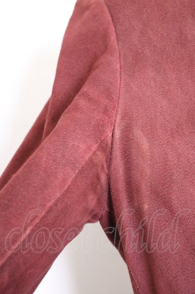 画像6: TORNADO MART / ゴートヌバックノーカラージャケット M ボルドー T-24-10-08-008-TO-ja-YM-ZT178 (6)